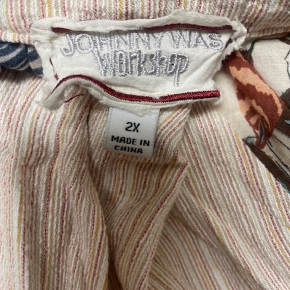 Johnny Was Workshop Effortless Peasant Tunic Top EUC - Picture 5 of 10